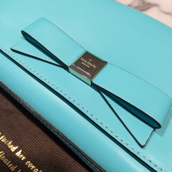 Kate Spade turquoise clutch - Picture 2 of 12